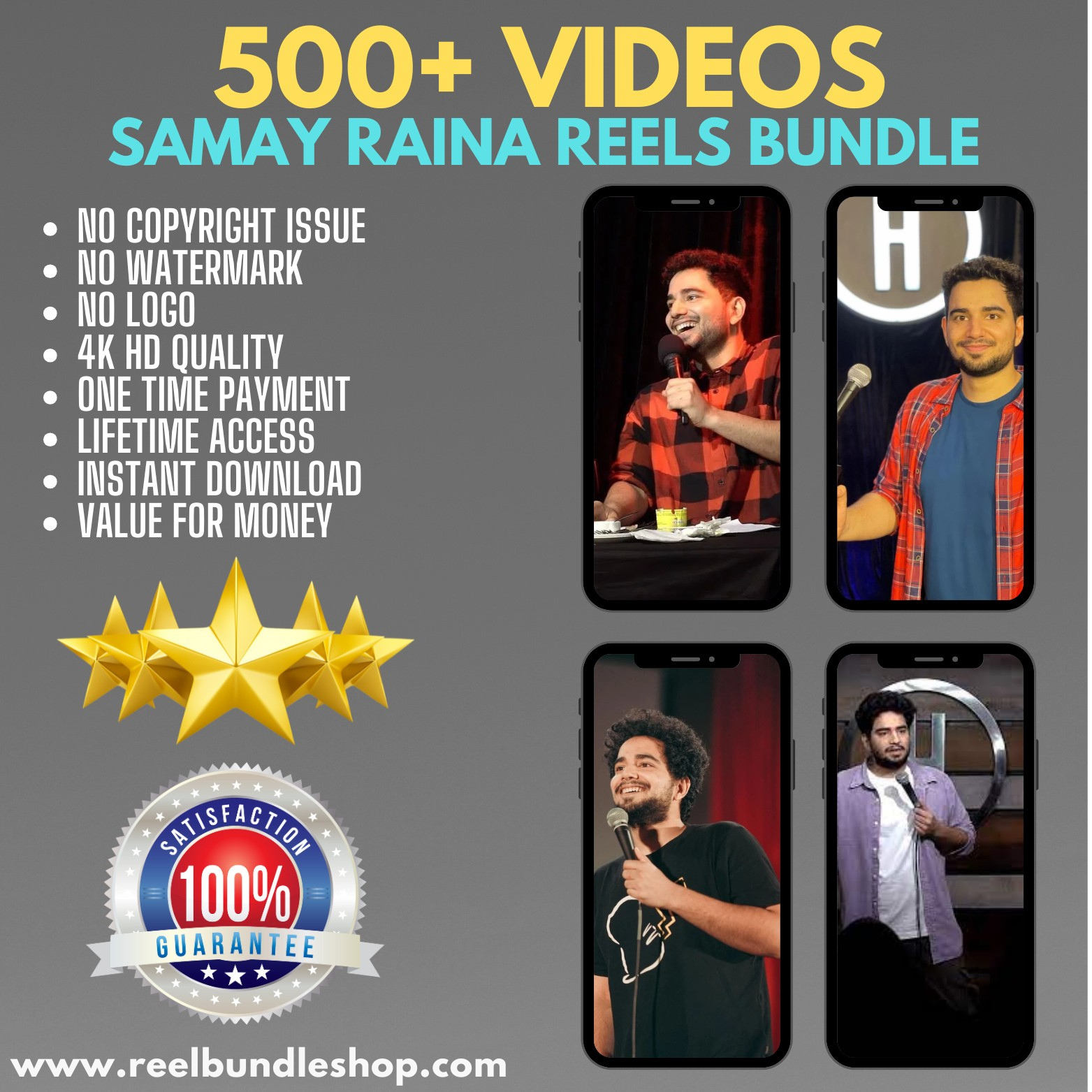 500+ SAMAY RAINA COMEDY REELS BUNDLE
