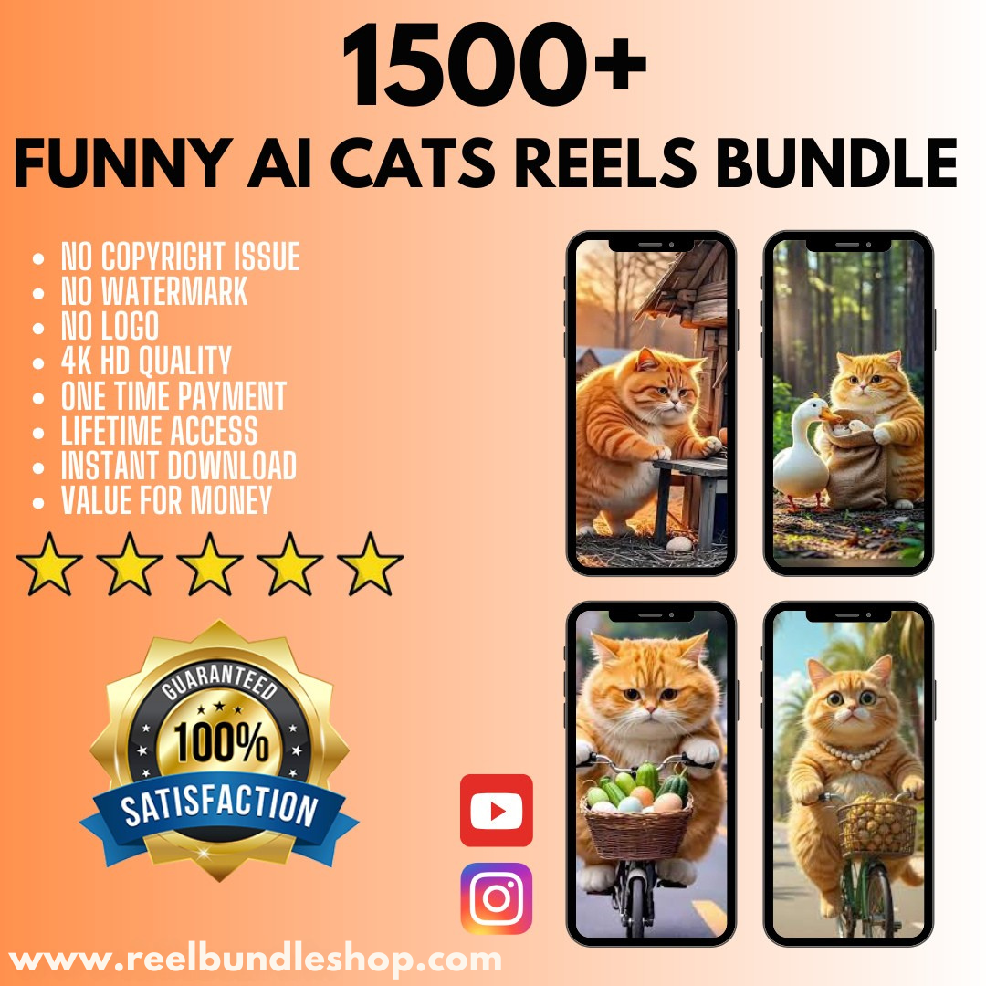 1500+ Funny AI Cats Reels Bundle