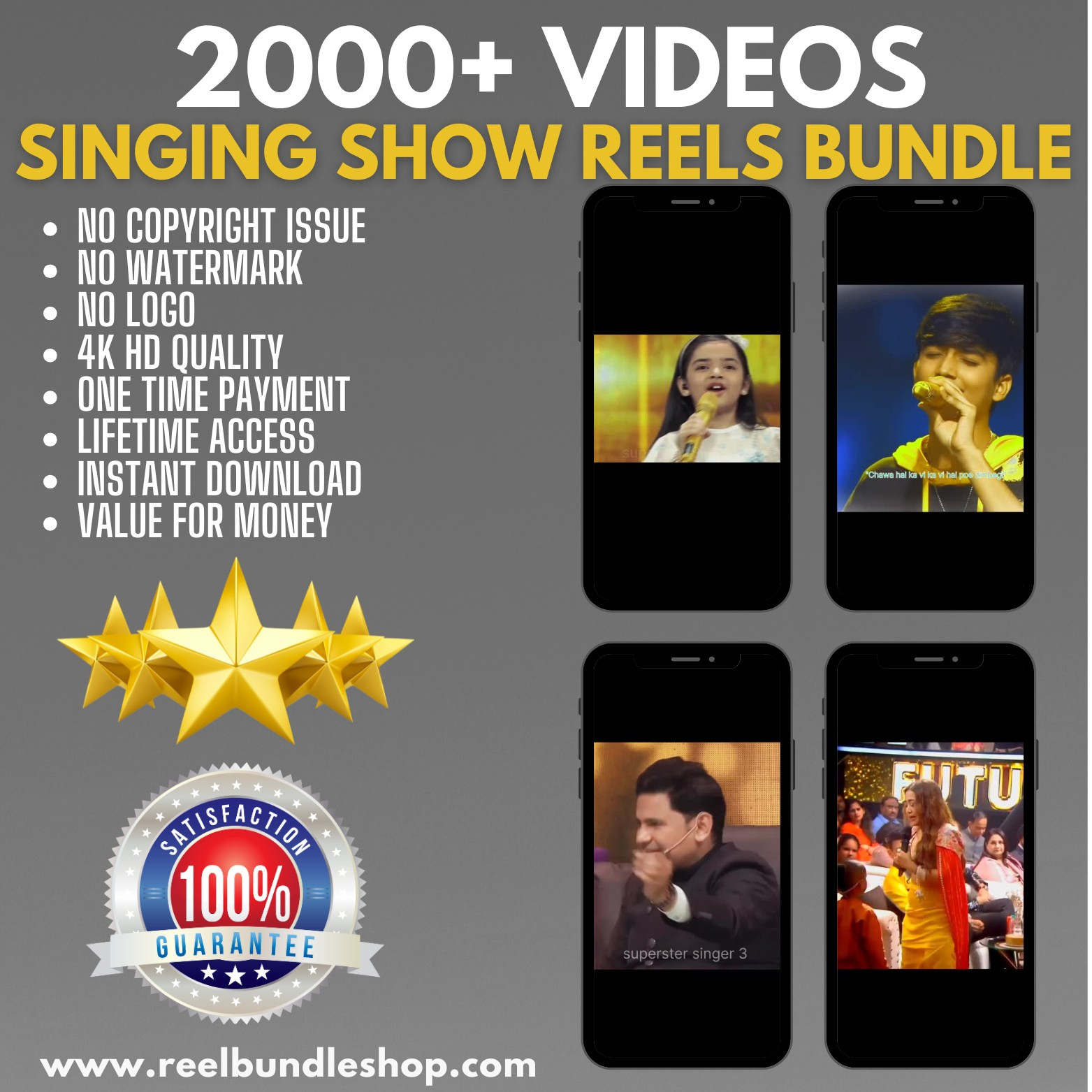 2000+ SINGING SHOWS REELS BUNDLE