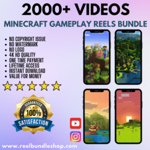 2000+ Minecraft Gameplay Reels Bundle