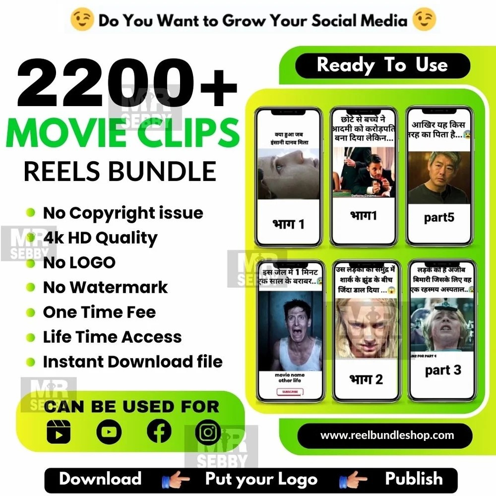 2200+ Movie Clips Reels Bundle