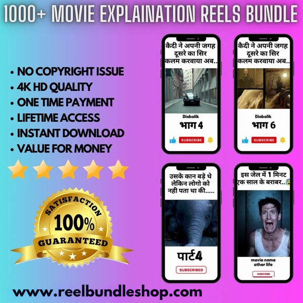 1000+ Movie Explanation Reels Bundle