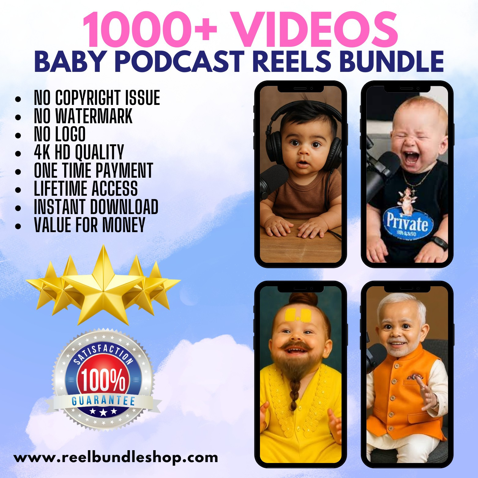1000+AI BABY PODCAST REELS BUNDLE